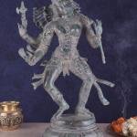 Ardhanarishvara Brass Statue | 24" x 12" x 8" | 16 kg | Dual Tone Stone Antique Finish | Divine Shiva-Shakti Form | Sacred Hindu Art | Jaipurio